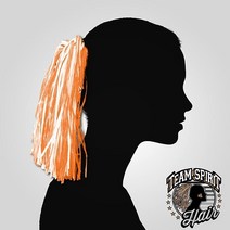 Team Spirit 헤어 폼폼, Orange and White