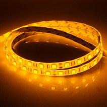 간접등 DIY 24V용 3칩 LED바 옐로우 10cm DIY용품, 1개, 검정띠