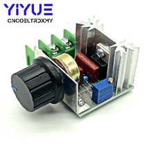 1pcs 전압 조정기 ac 220v 2000w 조광기 scr 전원 모터 속도 컨트롤러 온도 조절기 전자 전압 조정기 모듈, 없음, 1. 옵션: 없음