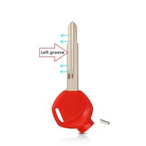 혼다 오토바이 순정 블랙5Pcs 혼다 100 125 150 CC 스쿠터에 대 한 Uncut 오토바이 점화 키 자석 도난 방지, 05 Left Groove Red
