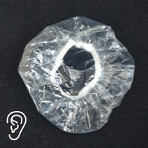 일회용 이어캡 귀커버 헤어샵 미용실 염색약 파마 펌 뷰티 보호 위생 고탄력 귀마개 투명 열캡 귀싸개 비닐 샤워 방수 덮개 변색 방지 반찬통 이염 샴푸보 파마보 패드 100pcs