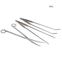 수족관 청소기 배설물 모래 흡입기 1pc3pcs 수족관 수생 라이브 물고기 탱크 식물 청소 긴 핸들 족집게 가위, 3개, 한 사이즈, 3개