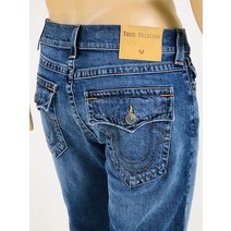 이탈리아 패브릭 True Religion 남성 청바지 Ricky 30 32 33 34 36 38 40 블루 데님 데님 일자
