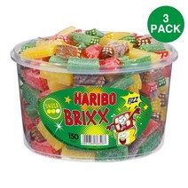 Haribo Prickel Brixx 하리보 브릭스 젤리 1.2kg X 3팩, 3개