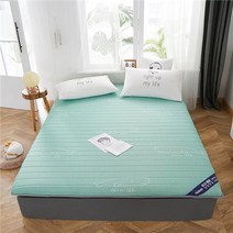 낮은침대 UVR-천연 라텍스 매트리스 고급 두꺼운 사계절 침실 가구 방바닥용 침대 더블 풀 사이즈, 04 gray