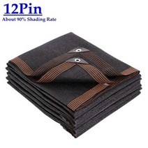 차고지 가제보 야외천막 3 6 12 핀 블랙 HDPE 자외선 차단 그늘 그물 전망대 쉼터 퍼걸라 캐노피 태양 커버 온실 차양, 12 Pin Net+4mx8m