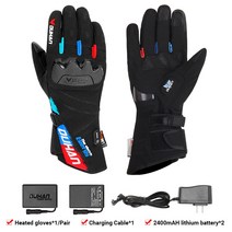 클래식 바이크장갑 예쁜 오토바이 스쿠터DUHAN 오토바이 장갑 겨울 방수 온열 Guantes 모토 터치 스크린 배, [02] L, 03 1910 Blue Gloves
