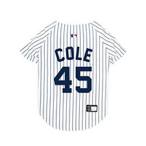 Pets First MLBPA Gerrit Alan Cole 저지 강아지 고양이용 라이선스 MLB 뉴욕 양키즈 플레이어 펫 저지 라지 사이즈 블루(GC-4006-LG)