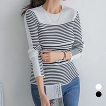 나크21 슬림 스트라이프 니트 NK11-T-49