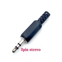 3.5mm 스테레오/모노 플러그 잭 수 암 충전 커넥터 전화 헤드셋 용접 유형, 02 CR-180