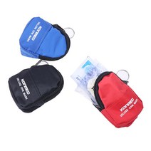 1 Set 심폐 소생술 Resuscitator 구조 응급 처치 마스크 CPR 호흡 마스크 알코올 패드 일회용 장갑, [03] BK