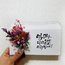 엘사이모 용돈봉투 부모님 어버이날 비상금 결혼 축의금 드라이플라워 추석, 꽃봉투(엄마는나의로또사랑합니다)