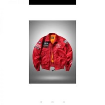 공군 남녀공용 과잠 스카잔-레드 야구점퍼 미군 항공점퍼 자켓