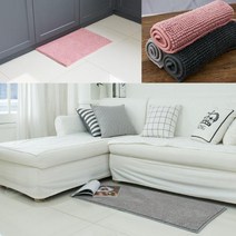 친환경 극세사 매트 미니 러그 욕실 발매트 현관 베란다 중방 발판, 핑크ㅡ120X50cm(대)