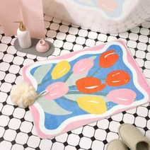 카펫 카페트 매트 러그 욕실 화장실 공부방 바닥 욕실, 02.50x80 cm(흡수 모조 캐시미어), 06.드림 폴렌 블루