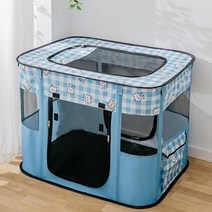 고양이집 숨숨집 새끼 고양이 안락 쿠션 집 달콤한 침대 바구니 아늑한 텐트 접이식 강아지와 배달 방, 파란+M 70X55X45CM