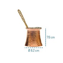 터키 식 커피 추출 기 버터 구리 포트 체즈베 동 이브릭 주전자 잔 팟 메이커 5 크 그라인더 컵 망치 수제 스테인레스 스틸 빈티지 v60 어 drinkware moka, 사이즈 4