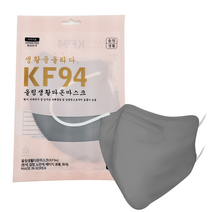비엠세상편한마스크(구 다온마스크) KF94 새부리형 입체마스크 1매 그레이색 대형, 50매 3통