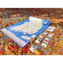 우리나라 캠핑지도 - 전국 캠핑지도 강원도 네이처로드 국내 여행지도 미션카드 스티커 세트