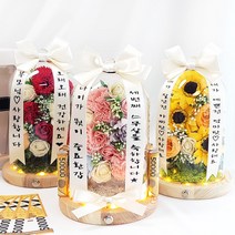 미니화환 스페셜데이 유리돔 부모님 생신 환갑 용돈 현금 선물, 레드카네이션미니화환유리돔, 3번문구