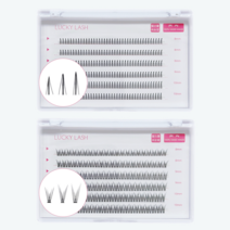 엘스몰 6줄대용량 속눈썹 부분 인조 가닥속눈썹 아이래쉬 아이돌속눈썹 2종세트, A형8/9/10mm+V형8/9/10mm(총480모)