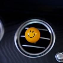 모가니 럭키써클 명품 고급 스마일 차량용방향제, 옐로우, 클린코튼