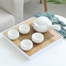 일본 다기 티 세트 중국 다도 이효리 효리네민박 차 찻잔 퇴수기 보이차 집들이 선물용, 세트2. 백옥, 1개