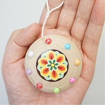 유치원 전통문양 스티커 색칠 나무 요요만들기 5인 감성 창의 인지능력 아이방장식 수업