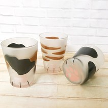 문스키친 귀여운 고양이 냥발컵 냥꼬리컵 유리컵, 02_냥발컵 브라운