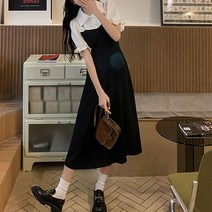 여름 여성 6월 결혼식 하객 패션 원피스 제주도 옷차림 블랙 빅사이즈 드레스 치마 S74