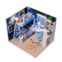 Clearance Sale Diy Assemble Miniature Dollhouse Wooden Toy Kit Educational For Children Christmas, 04 01