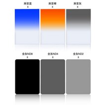 카메라 필터 Grad GND8 ND4 ND2 Z 시리즈 100x150mm 소프트 스퀘어 Lee 및 Cokin Z-Pro 홀더용 Graduated N, 02 Grad  Orange