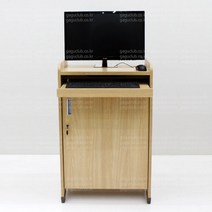 가구클럽 목재 HFS-PC검색대 모니터책상 검색대 도서검색대 PC검색대, 레트로오크