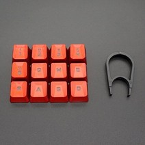 키보드키캡 투명 키캡 도자기 커스텀 세트 12 키 abs omron romer-g 스위치 keycap 백라이트 logitech g910 g810 g613 g512 g513, 12 키 레드