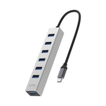 엑토 C타입 USB 3.2 Gen1 무전원 7포트 멀티허브 HUB-56, 혼합색상