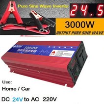 순수 사인파 인버터 DC 12v/24v AC 220V 3000W 50Hz 휴대용 보조베터리 변환기 태양 광, [04] 3000W 24V 50Hz 230V