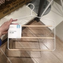 화이트 내츄럴 3단 바지행어 35 x 36 x 1.2cm, 1개