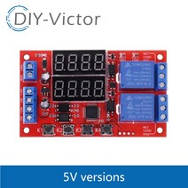 조절식 시간 지연 릴레이 모듈 LED 디지털 타이밍 트리거 타이머 제어 스위치 펄스 사이클 DC 5V 12V 2, [13] 5V Dual Way