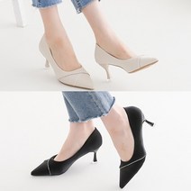 벨루치슈즈 큐빅 슬림 라인 6cm 스틸레토힐 미들힐 펌프스 힐