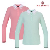 엠유스포츠 레이스콤비 이중에리 티셔츠 MU21522TL02
