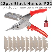 45-135 도 멀티 앵글 마이터 사이딩 와이어 덕트 커터 PVC PE 플라스틱 파이프 호스 가위 컷 가사 가정 장, 06 R22