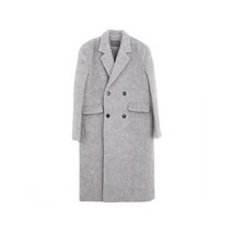 여자 피코트 버튼 더플코트 모직 화이트 트위드 자켓 코트