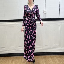 랩스커트 RL dvf프랑스타입 몸을감싸는랩스타일 치마끈 날씬해보이는 드롭스타일 살을가려줌 티타임 스커트 프린트 원피스 목폴라 가을치마 빅사이즈