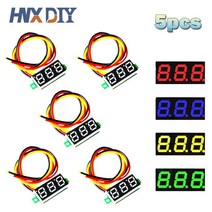 LED 광고판 전광판 차량 휴대용 미니 간판 5pcs 028 인치 DC 디지털 전압계 0100V 전압 측정기자동차 모바일 전원 테스터 감지기 디스플레이 보드 813EA 2, Blue