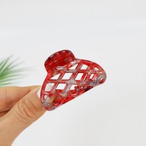 프랑스핀 호피 마블 샤론 스몰 반머리 헤어 집게핀