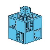 artec 아텍(Artec) 아텍블록 블록 단품 기본 사각 하늘색 100피스 077844