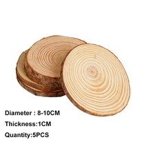 레이저커팅기 레이저가공 10Pcs 자연 소나무 라운드 미완성 된 조각 껍질 로그 디스크 레이저 Diy 그림, 01 8-10cm 5PCS
