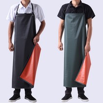 홈리빙 주방 업소용 방수 앞치마 횟집 식당 수산 시장 위생 다크그린, 1개