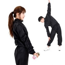 [녹족땀복] 녹족 R91W 다이어트 땀복 블랙 여성용 자켓 상의 헬스복 운동복