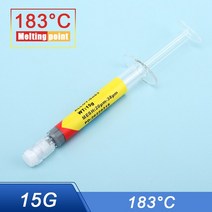 납땜용 저온 무연 주사기 smd 솔더 페이스트 플럭스 1/2 개 Led Sn42Bi58/Sn63 138/183 ℃ SMD 수리 용접, 02 15g 183